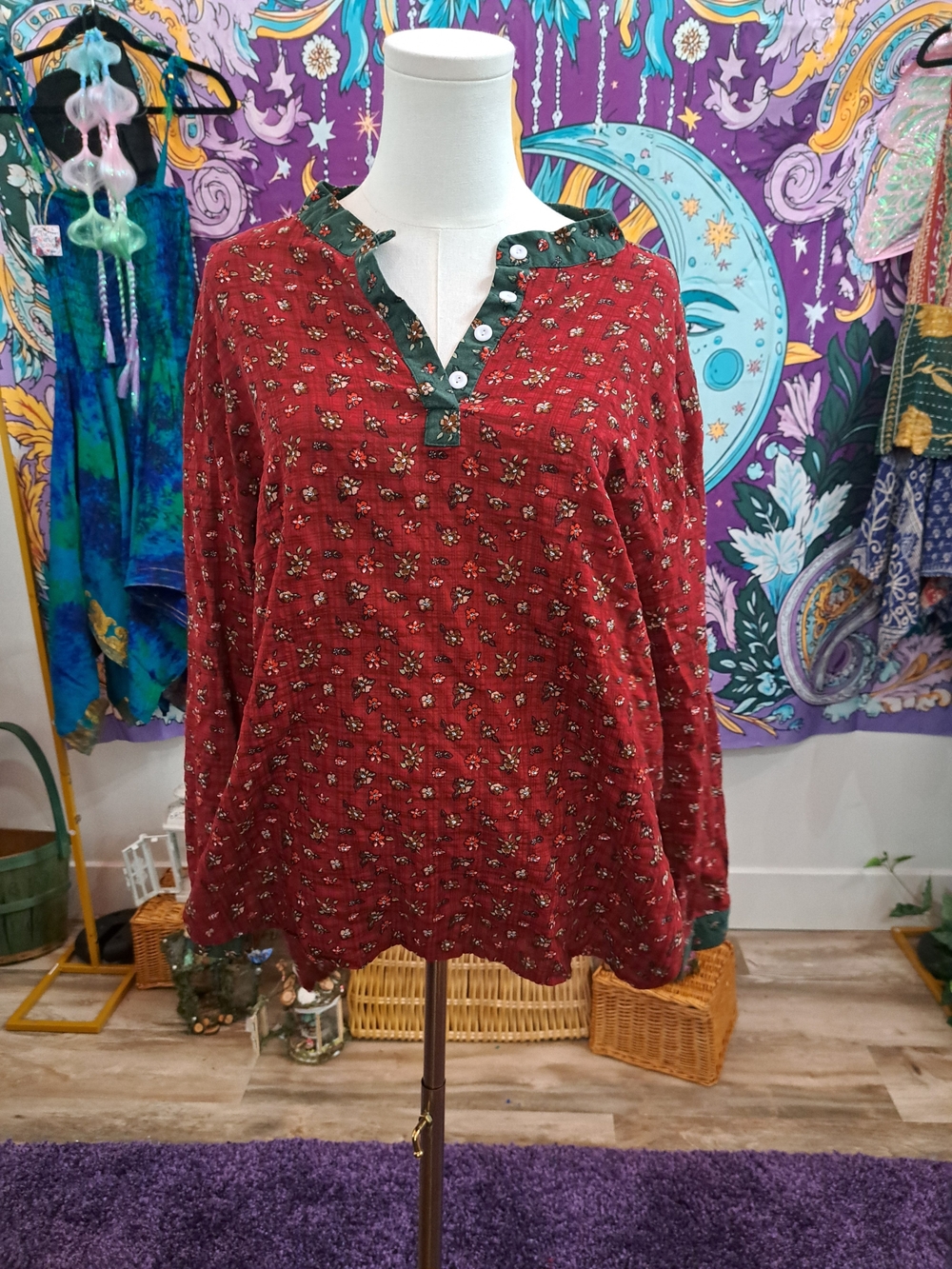 Applewood Rambler Floral Tunic Cellabie 2XL